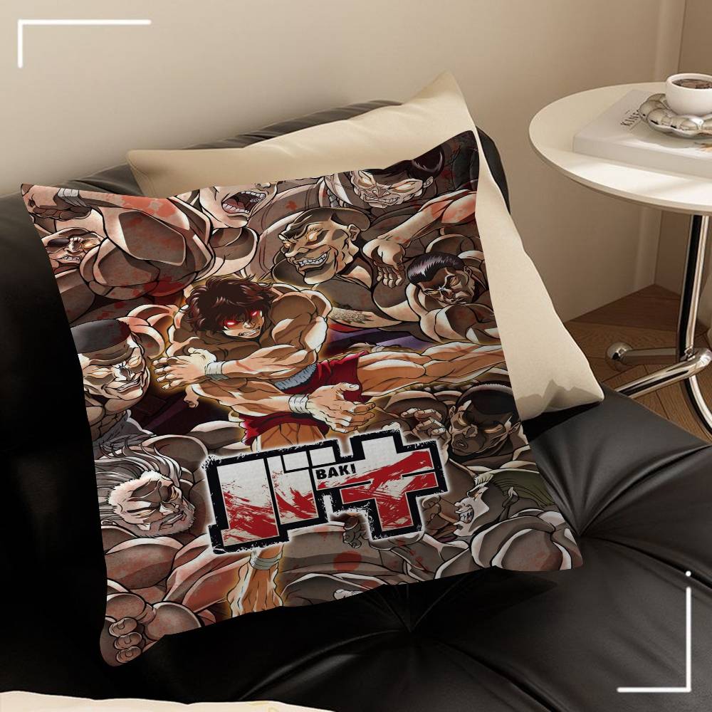 Anime Baki The GGrappler Cushion Cover Decorative Pillow Sofa Home Decor Case Pillow Cases