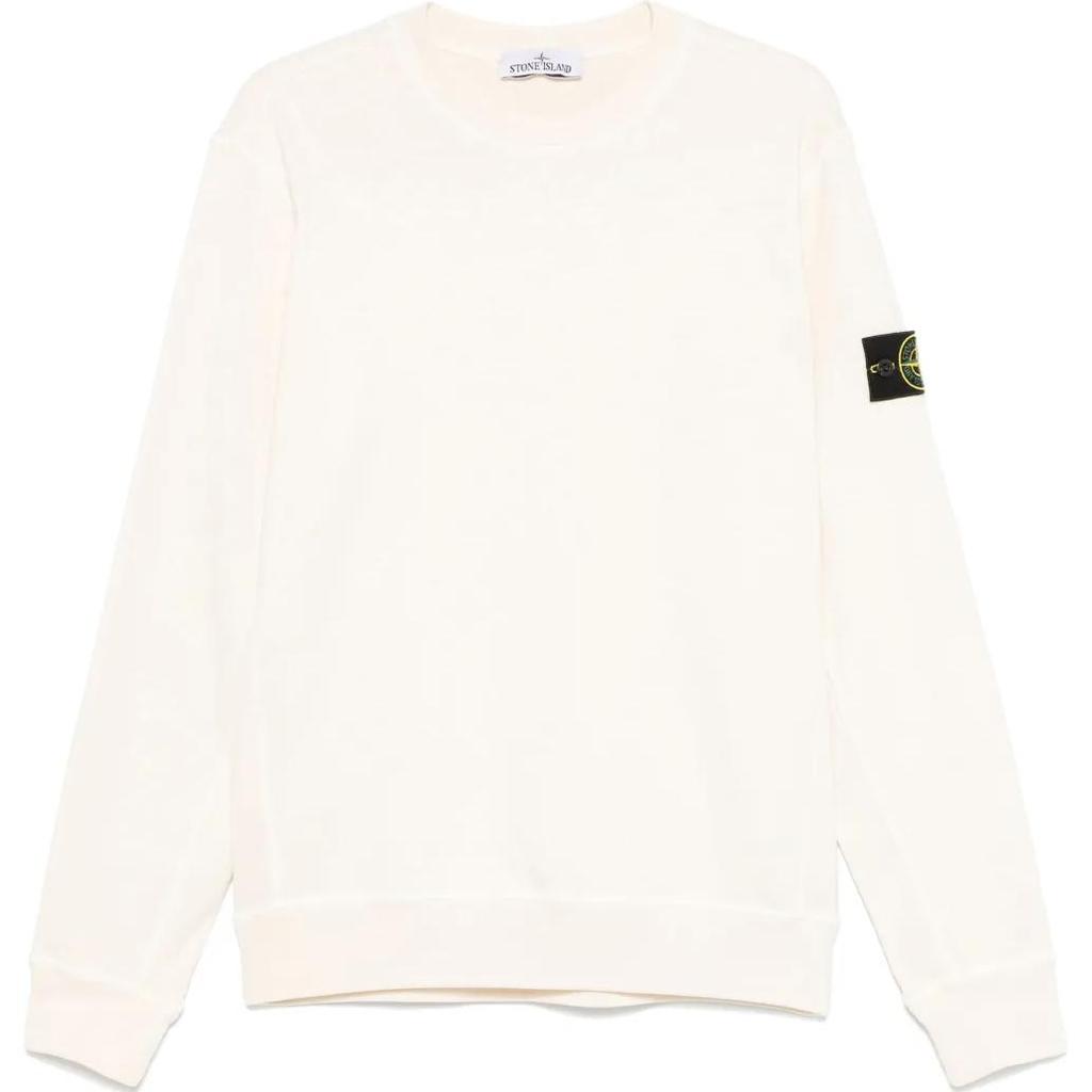 STONE ISLAND Свитшот мужской свободного кроя, однотонный, с круглым вырезом и длинными рукавами, белый K1S156100020S0060-V0193