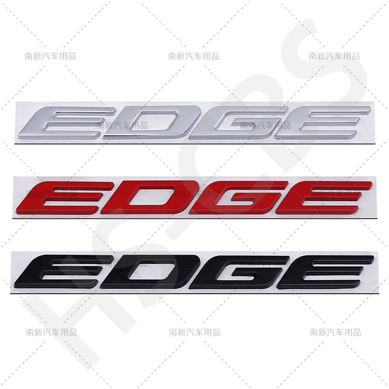 Metal 3D Edge Letter Emblem Logo Edge Rear Trunk Badge Sticker Decal Body Fender Decor Tailgate Stickers Accessories Car Styling