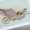 Keychain Shiny Rhinestones Snake Shape Key Ring Decorative Car Key Holder Bag Luggage Key