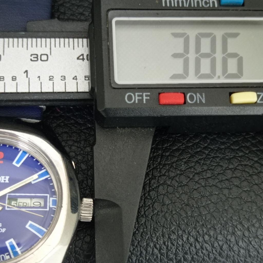RICOH R31 AUTOMATIC VINTAGE JAPAN MENS BLUE COLOR DIAL WATCH a707616-1