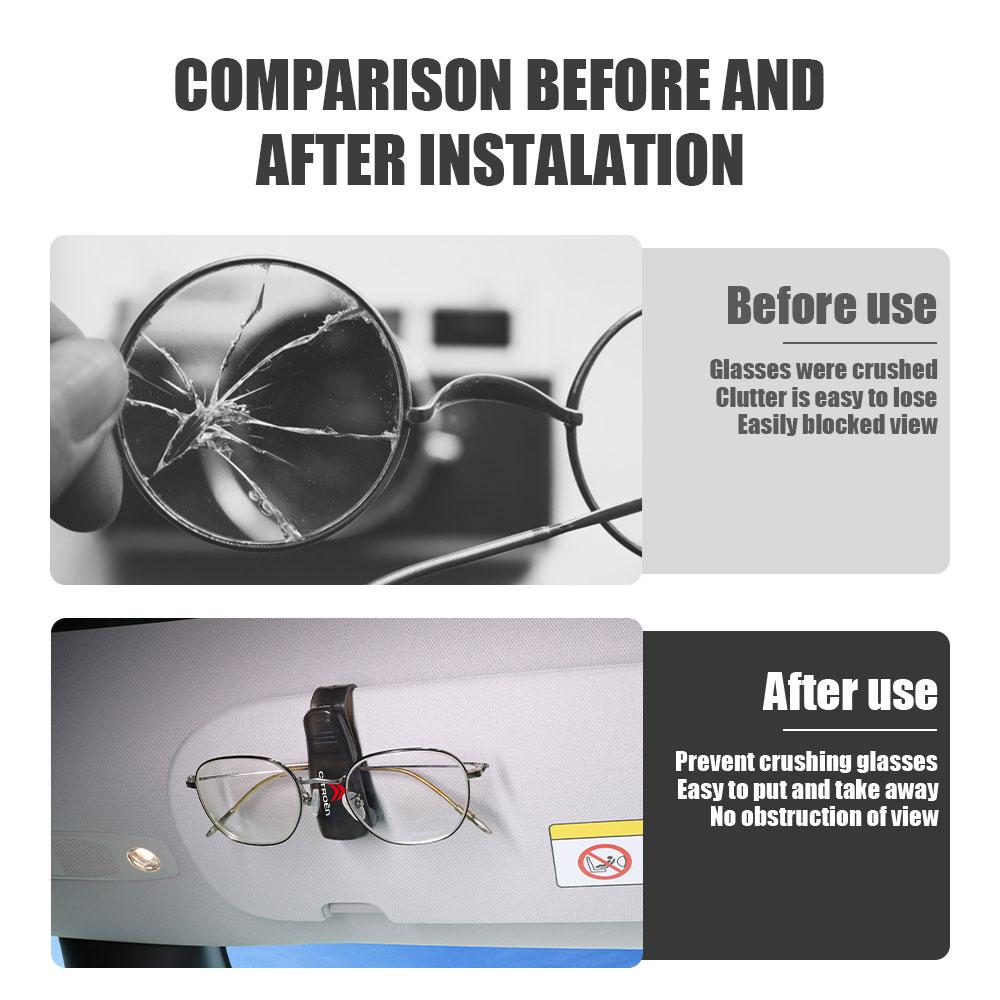 ABS Car Glasses Clip Sun Visor Storage Clip Card Clip Universal Car Sunglasses Frame For Citroen C1 C2 C3 C4 C4L VTS C-ELYSEE DS PD0