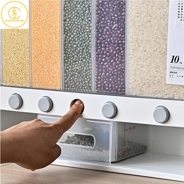 ГОРЯЧИЙ 10л/6л настенное ведро для риса, секретный ящик для хранения пищевых зерен, герметичный влагостойкий резервуар, кухонный контейнер для дозирования зерновых культур