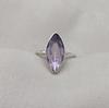 Marquise Amethyst Ring: 925 Sterling Silver Minimalist Boho Jewelry