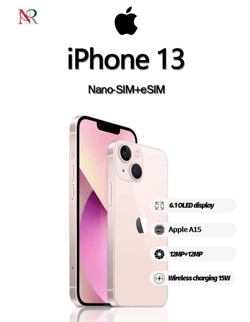 Apple Смартфон iPhone 13 версии для США, глобальный язык, одна SIM + eSIM, восстановленный телефон