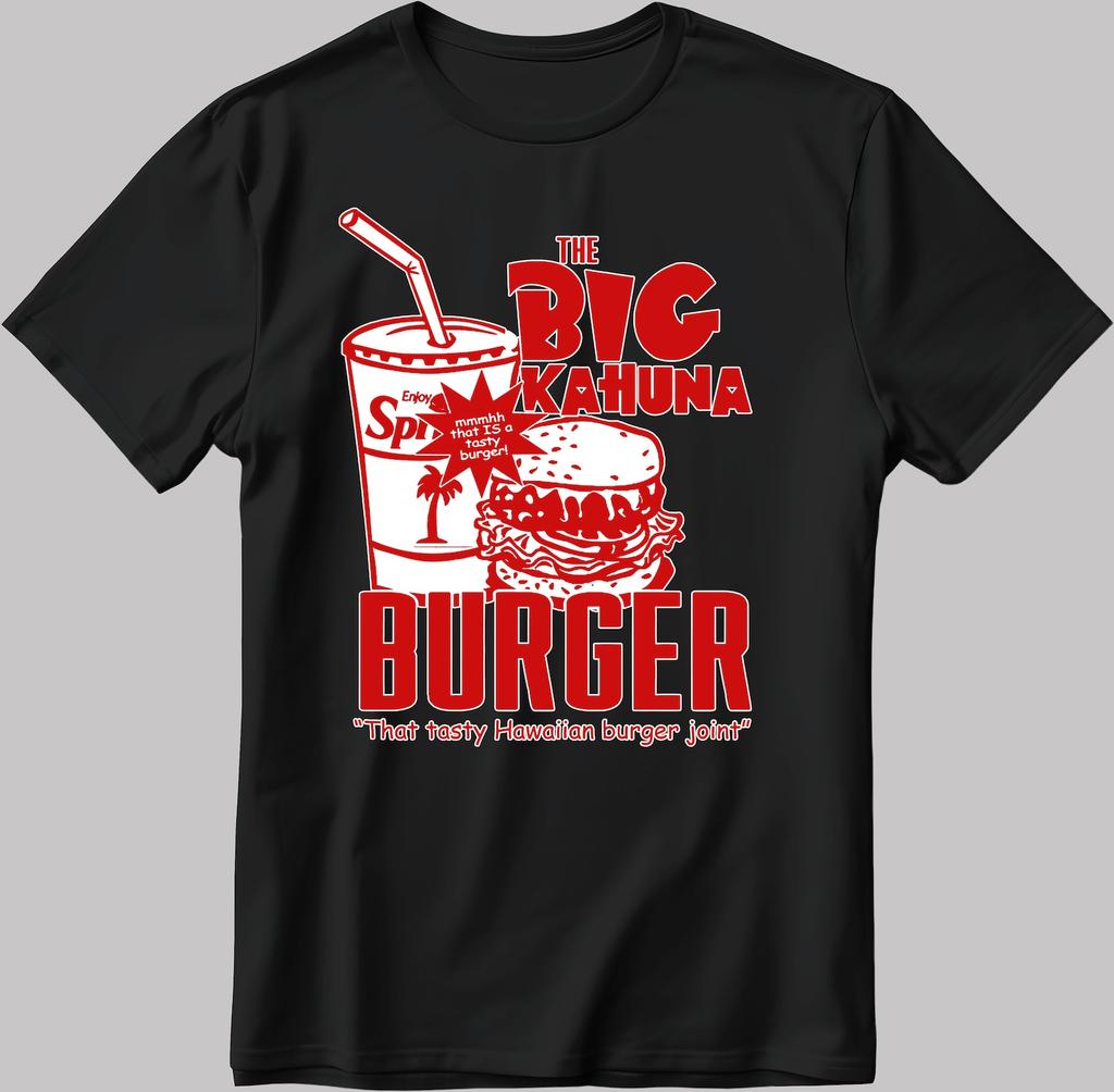 The Big Kahuna Burger Funny Parody Short Sleeve White-Black Men's / Women's T-Shirt E112