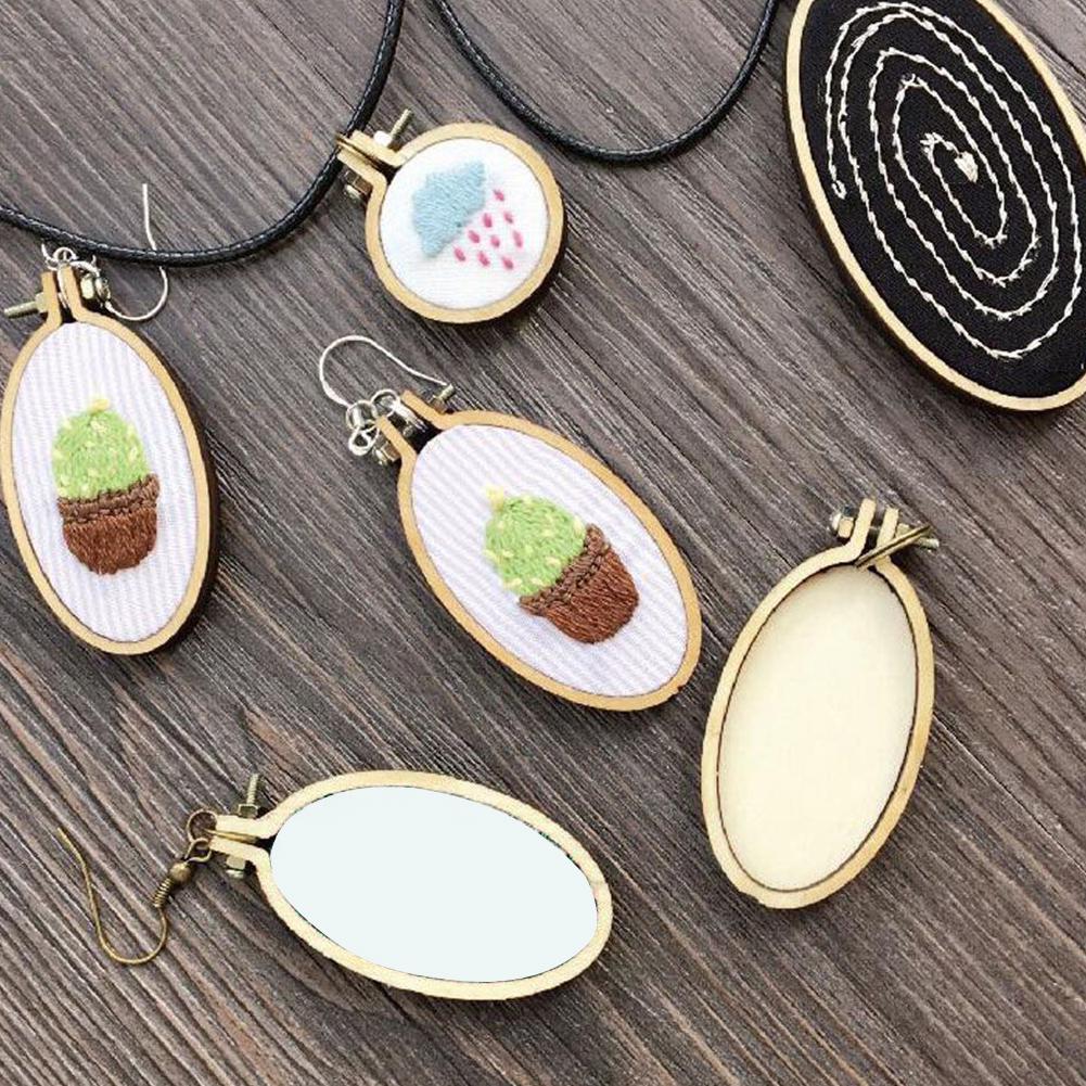 Мини-деревянные пяльцы для вышивки крестом, кольцо для вышивки, круг, швейный набор, рамка для рукоделия