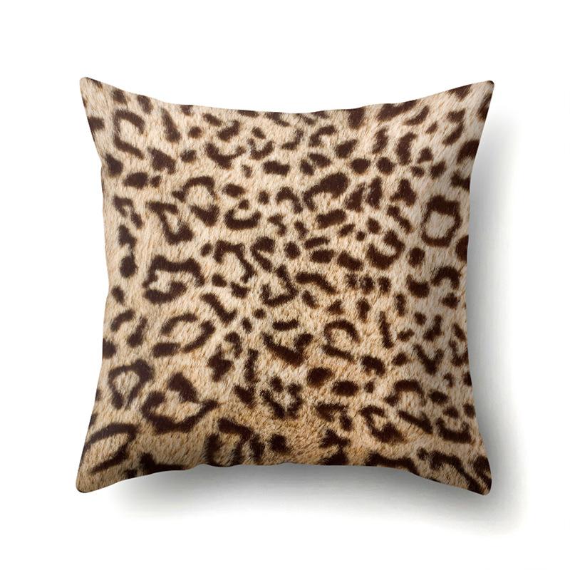 Nordic Leopard Pattern Modern Abstract Polyester Pillowcase Car Decoration Home Printed Waist Rest Pillowcase