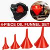 4Pcs Plastic Funnel Set Universal Car Motorcycle Oil Gasoline Fuel Funnel Oil Change Refueling Tool Oil Funnels Filling Tool Mass Air Flow 3