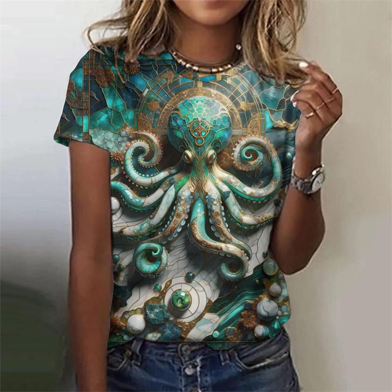3D Printed Stereoscopic Animal T-Shirt For Women Dragon Phoenix Graphic Tees Summer Casual T Shirts O-Neck Tops Short Sleeves