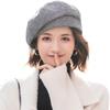 Polyester Lady Fleece Checkered Pattern Round Beret Women Beret Winter Autumn Hat Korean Style Hat