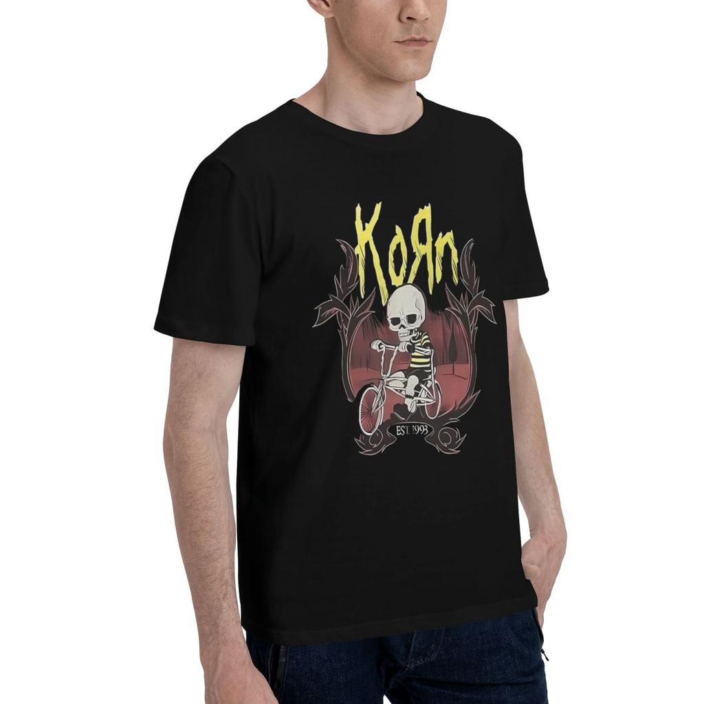 KORN RIDING THE HOOD 100% Хлопок Повседневная Дышащая Удобная Милая Дизайнерская Одежда Мужчины Мужская Футболка