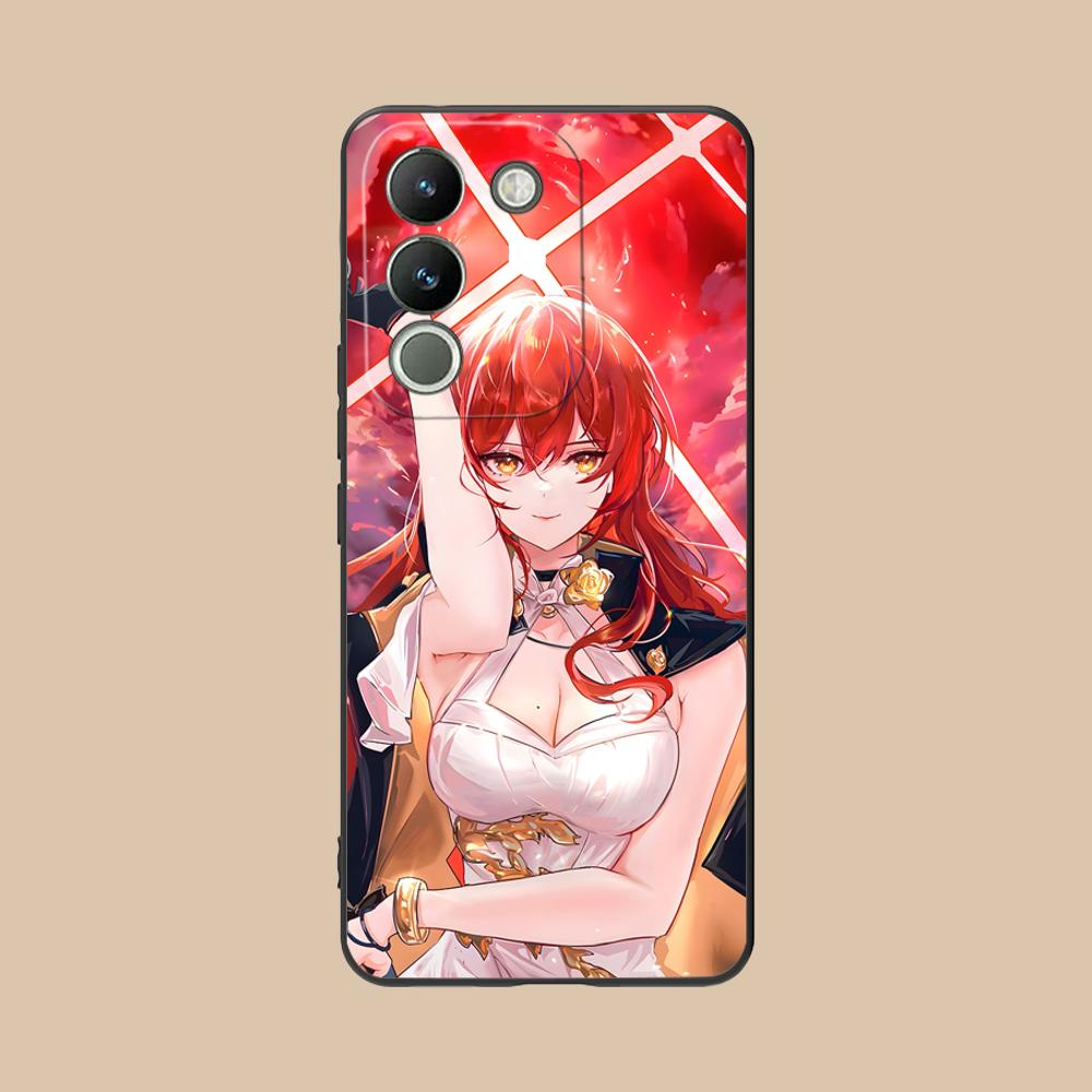 HSR Himeko Матовый ТПУ Чехол для Мобильного Телефона для VIVO V60 V50 V40 V30 V29 V27 V25 V23 Pro Lite 5G Цветной Печатный Чехол