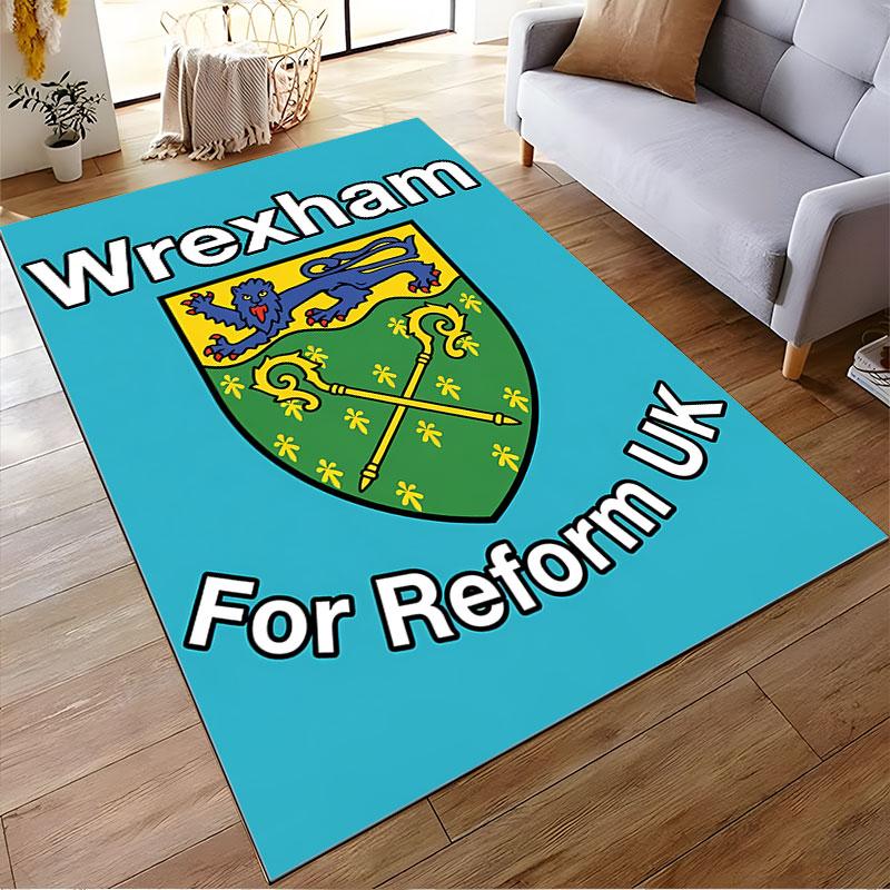 Wrexham Crest Carpet Design suitable as a non-slip mat for the living room or bedroom sofa