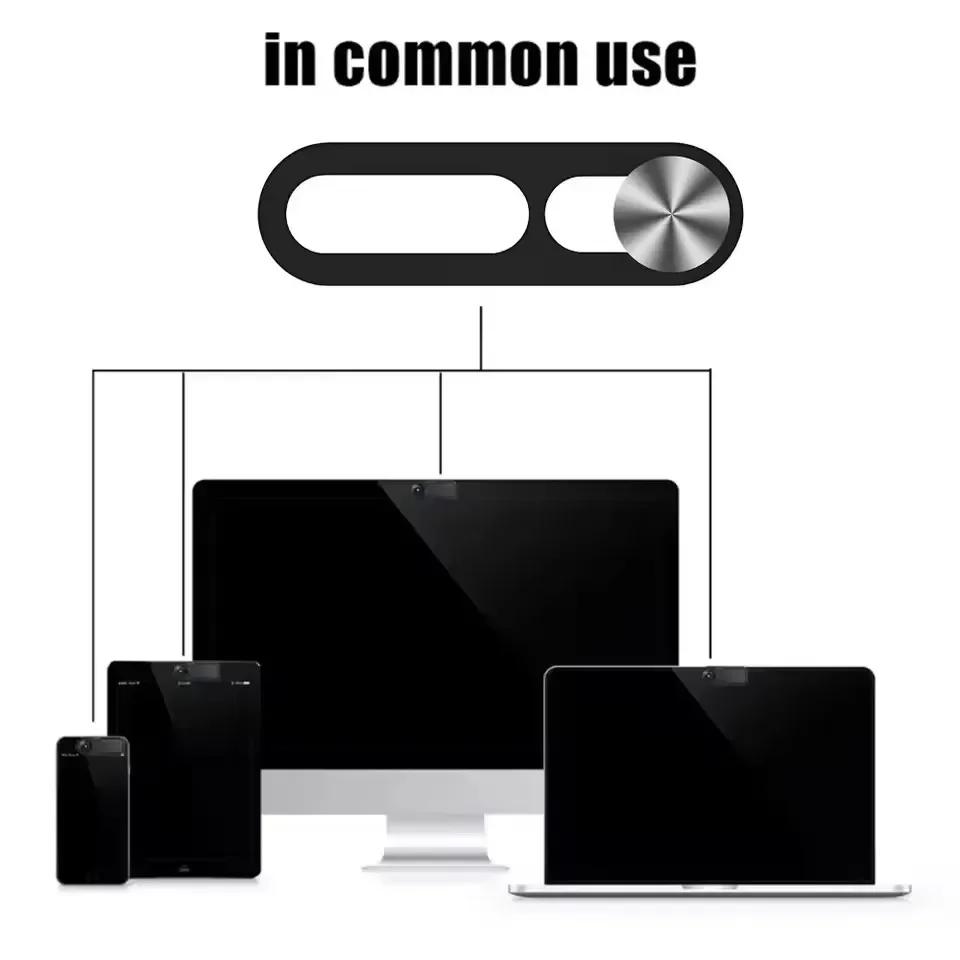 1-2 шт. Черная крышка для веб-камеры для iPhone, защита от хакеров, шторка, защита конфиденциальности, сдвижная заслонка, защита от подглядывания для камеры смартфона, ноутбука