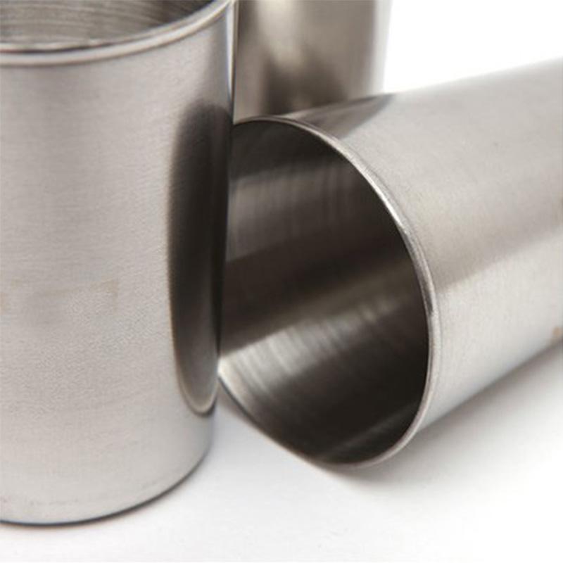 4Pcs/set Stainless Steel Hip Flask Cup Portable 30Ml/70Ml/150Ml Wine Cups with Leather Case Outdoor Tableware Mini Coffee Tea Beer Cup