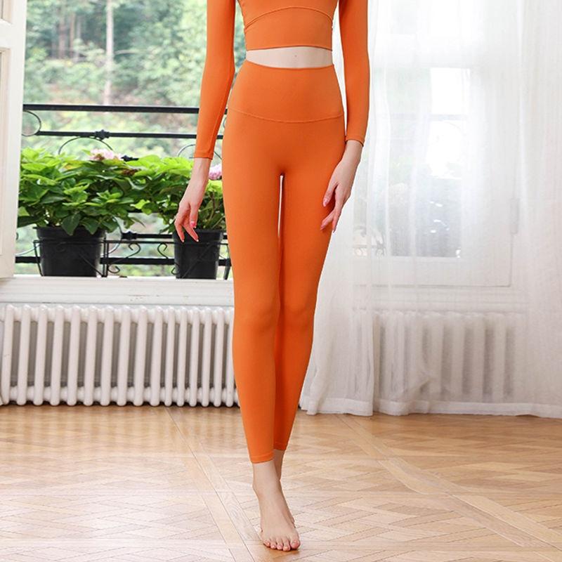 Обнаженные штаны для йоги без смущения, женские брюки с высокой талией для подъема бедер, бега, шлифования, фитнеса