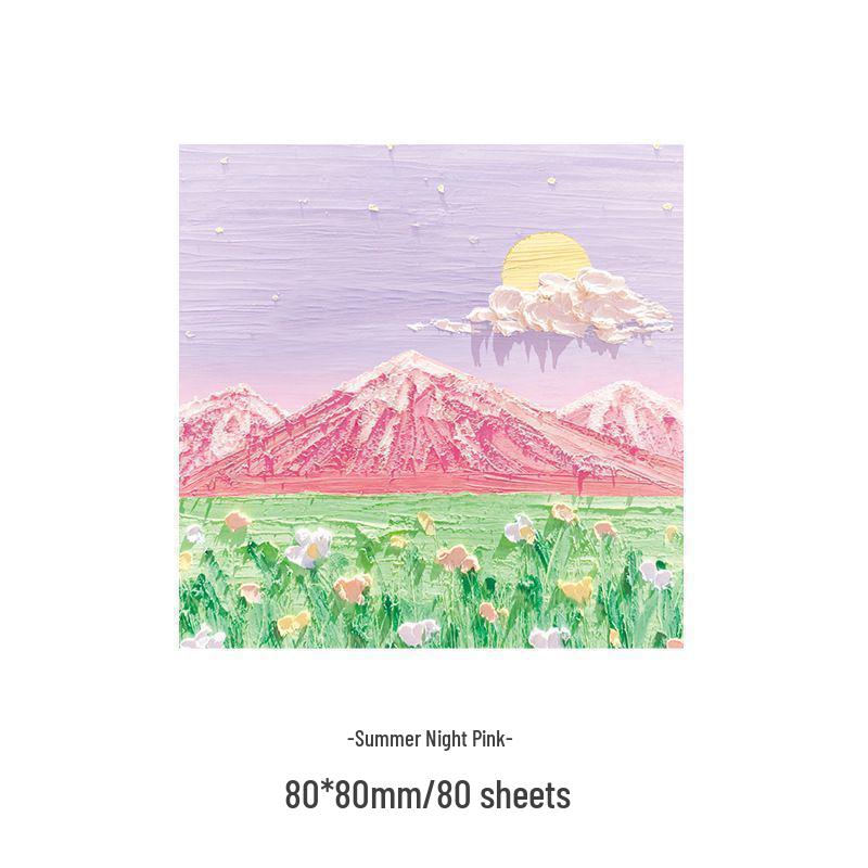 3D Масляная пастель Липкие заметки - Корейский Инс Стиль Блокноты для планирования