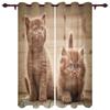 Cute Pets Cat Window Curtains Home Decoration Living Room Curtains Custom Window Treatments Drapes Cortinas For Kitchen Bedroom