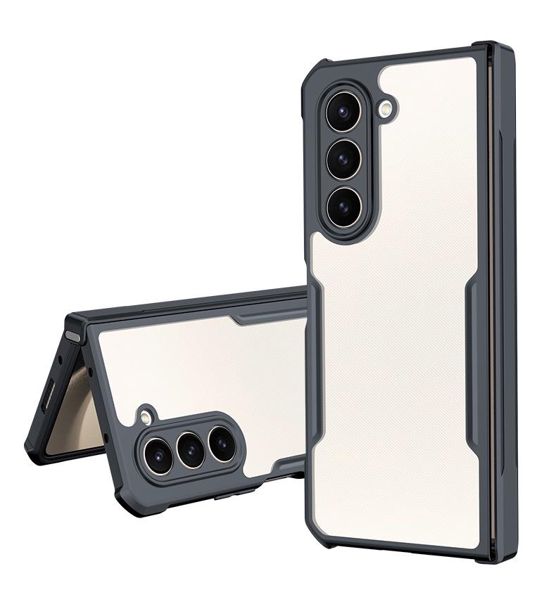 Противоударный чехол Xundi Z Fold7 для Samsung Galaxy 6 - Прозрачная стеклянная складная крышка