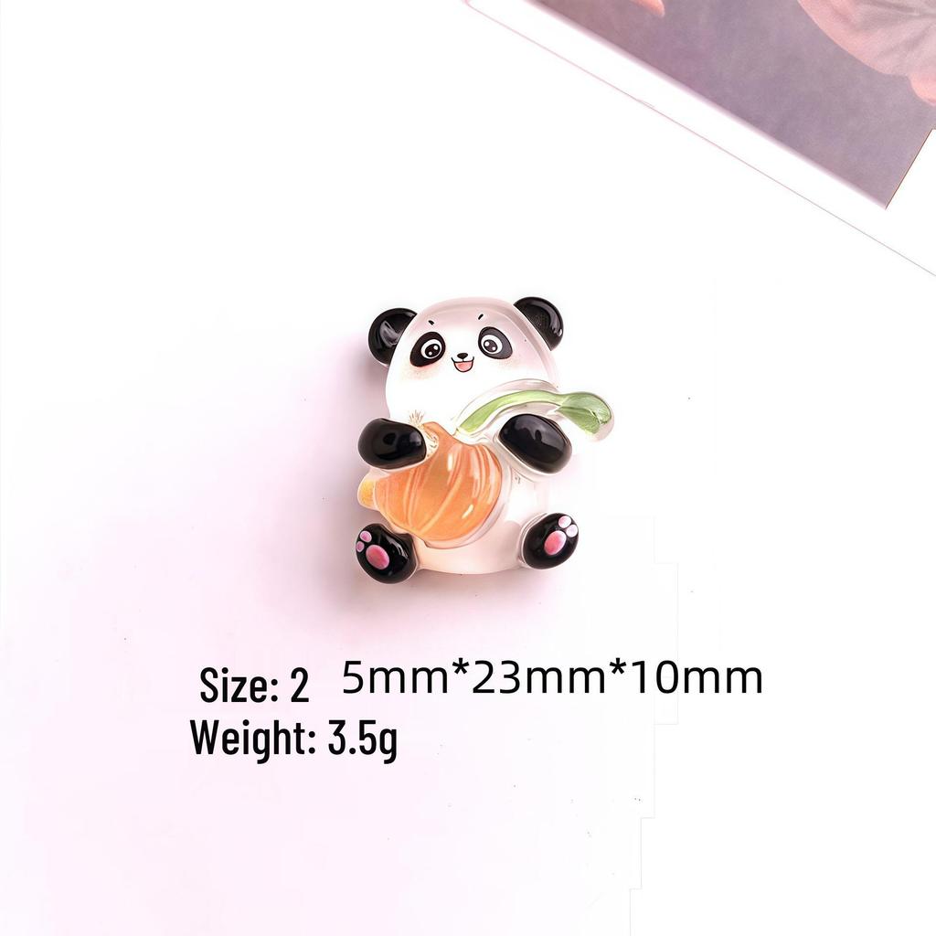 Translucent Luminous Pumpkin Panda Resin Accessories for DIY: Handmade Hair Clips, Phone Cases, Shoes