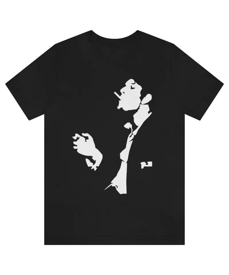 РАСПРОДАЖА Винтажная черная унисекс футболка Tom Waits с сигаретой, все размеры от S до 5XL
