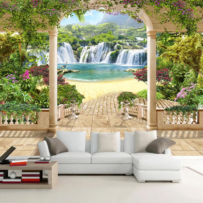 3D фрески обои современные скандинавские лесные водопады вид на озеро фреска гостиная спальня кабинет фон стены домашний декор Papel De Parede