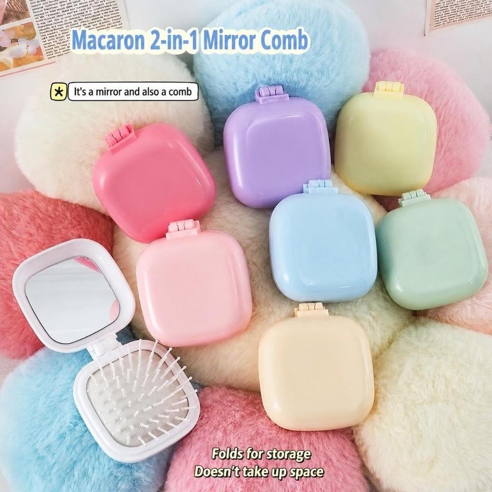 Lightweight Folding Comb with Mirror Detangling Hair Brush New Air Cushion Hair Comb For Women