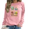 Women's Fashion Casual Long Sleeve Loose Printed Sweatshirt