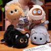 30 см Каваи Двусторонняя Переворачивающаяся Черная Кошка Плюшевая Игрушка Кукла Мягкая Игрушка Подушка-Кошка Родительско-Детские Игровые Игрушки Подарок на День Рождения для Детей