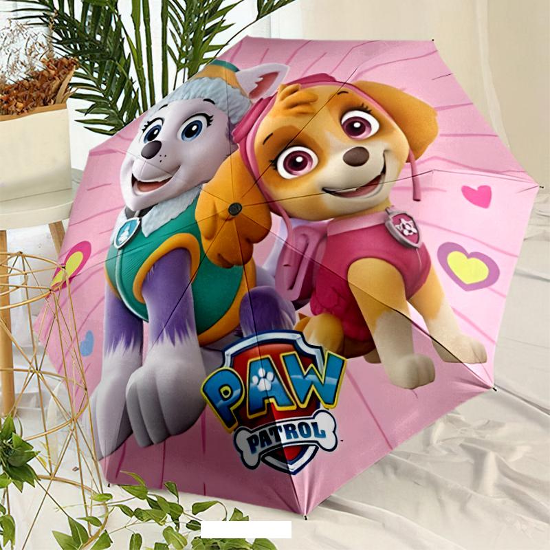 Cartoon Dog Umbrella with Automatic Open/Close & Self-8-Rib Heavy-Duty Umbrella, Compact Travel Umbrella Suitable for Outdoor