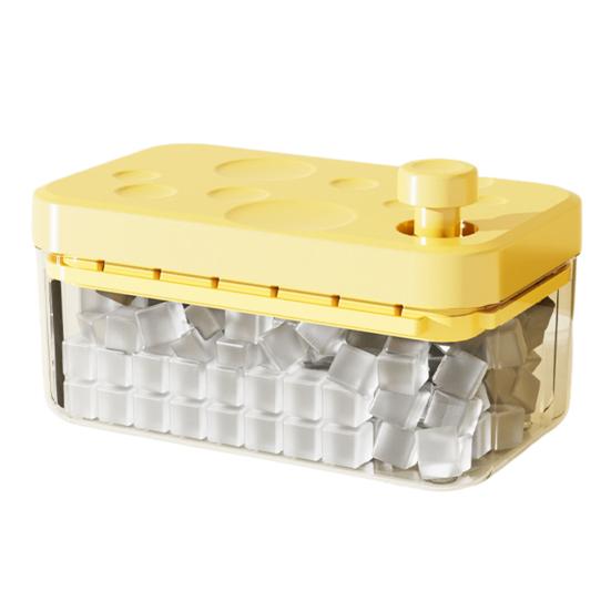 Лоток для кубиков льда с крышкой и контейнером. Большая емкость для льда. Форма для морозильника. Штабелируемая. Без BPA. Легкосъемная. Ледогенератор для охлаждения напитков, кофе.