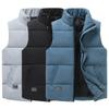 Осень и Зима Мужской Утепленный Хлопковый Жилет Без Рукавов Жилет Корейская Версия Жилет Стойка Воротник Повседневная Куртка