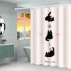 Ванная комната Душевая занавеска Ванная комната Шторы для кошек для спальни Складные перегородки Аксессуары Водонепроницаемая ткань Вещи