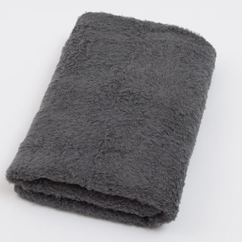 Nitori Imabari Fluffy Bath Towel, Dark Gray, NITORI 7771857