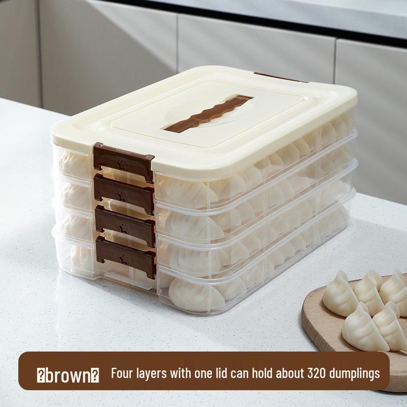 Dumpling Quick-Freeze Multi-Layer Storage Box for Freshness Preservation