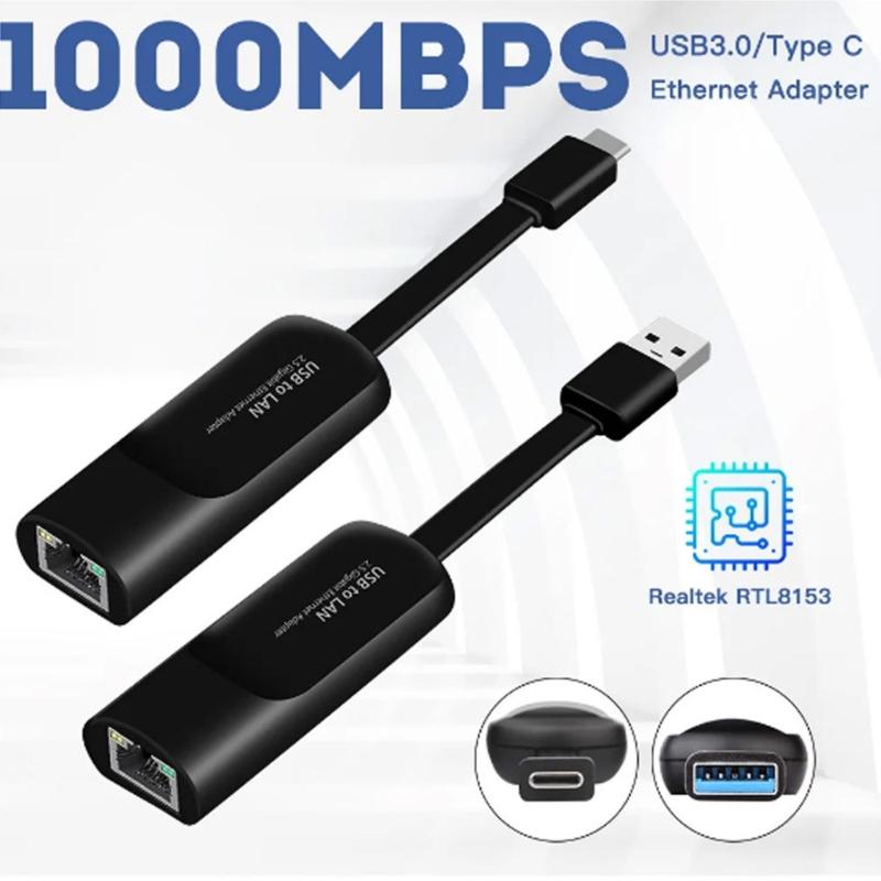 Адаптер USB3.0 Gigabit LAN Чип RTL8153 1000 Мбит/с Высокоскоростной Порт Ethernet Для Настольного Компьютера Ноутбука ТВ