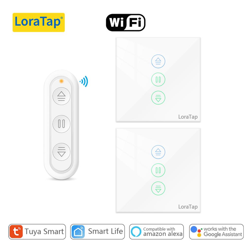 Tuya/Smart Life Smart Electric Curtain Motor Switch Touch Control with Percentage Timer Voice Control via Alexa Google Assistant