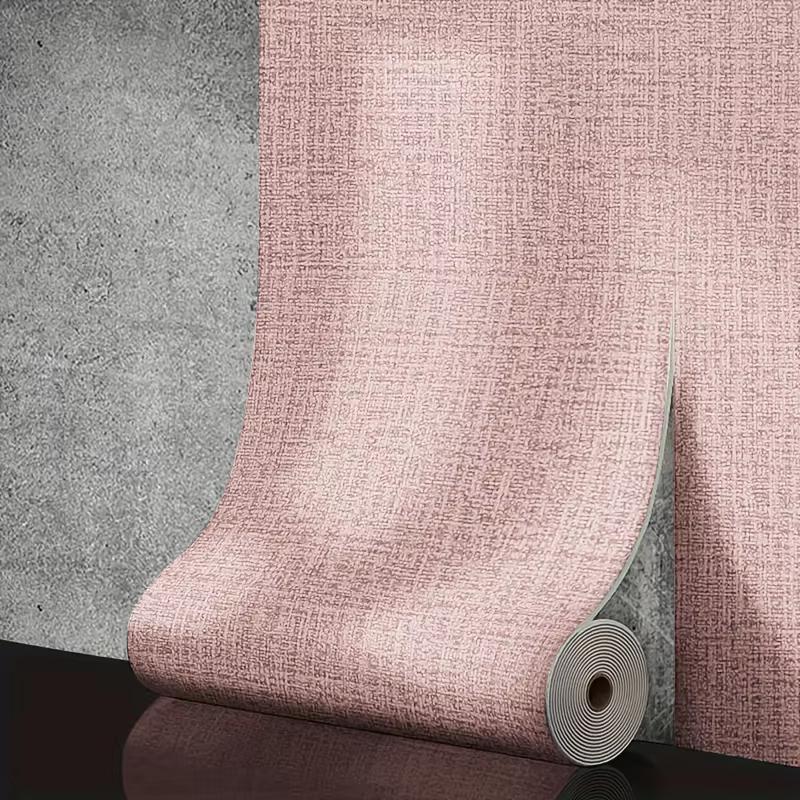 Декоративные водонепроницаемые и устойчивые к плесени ПВХ утолщенные 3D льняные вспененные самоклеящиеся однотонные обои для фона, наклейка на стену