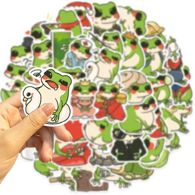50 мультфильмов, Вечно меняющиеся лягушки, Наклейки-граффити, Гитара, Чемодан-блокнот, Водонепроницаемые наклейки для DIY