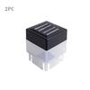 2pc Solar Powered Outdoor LED Square Fence Light Garden Post Lamp