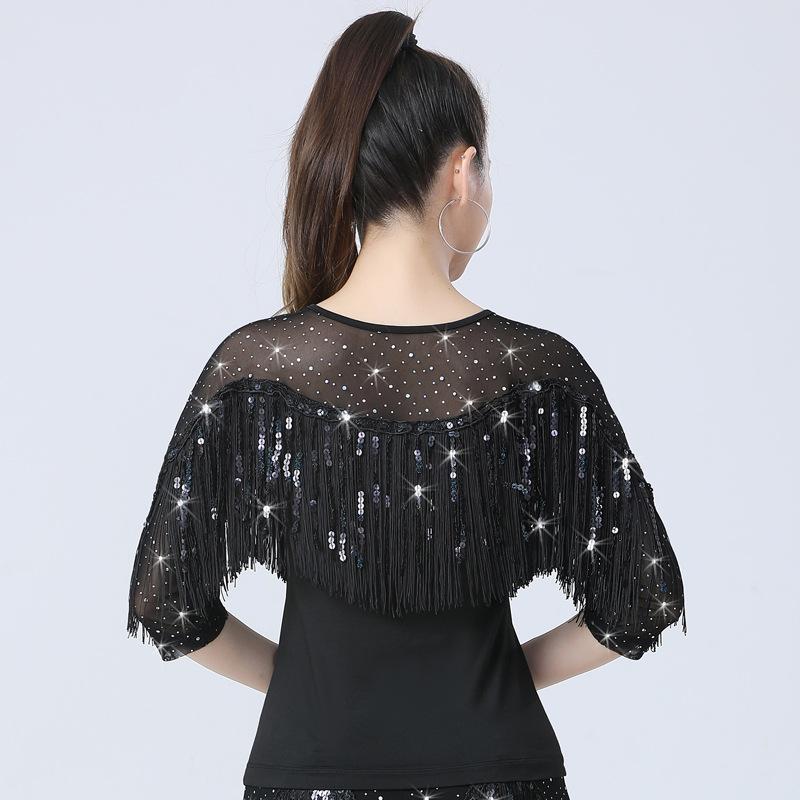 Tassel Modern Dance Top Women Square Dance Clothing Evening Dresses Gitba National Standard Ballroom Samba Latin Dance