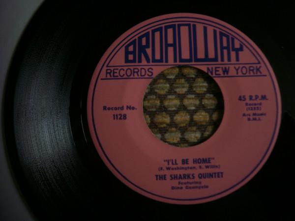 7inch Record SHARKS QUINTET, DINO GEANGELO - Shirley / I'll Be Home 1128 Broadway Record 1976 US Rock Used