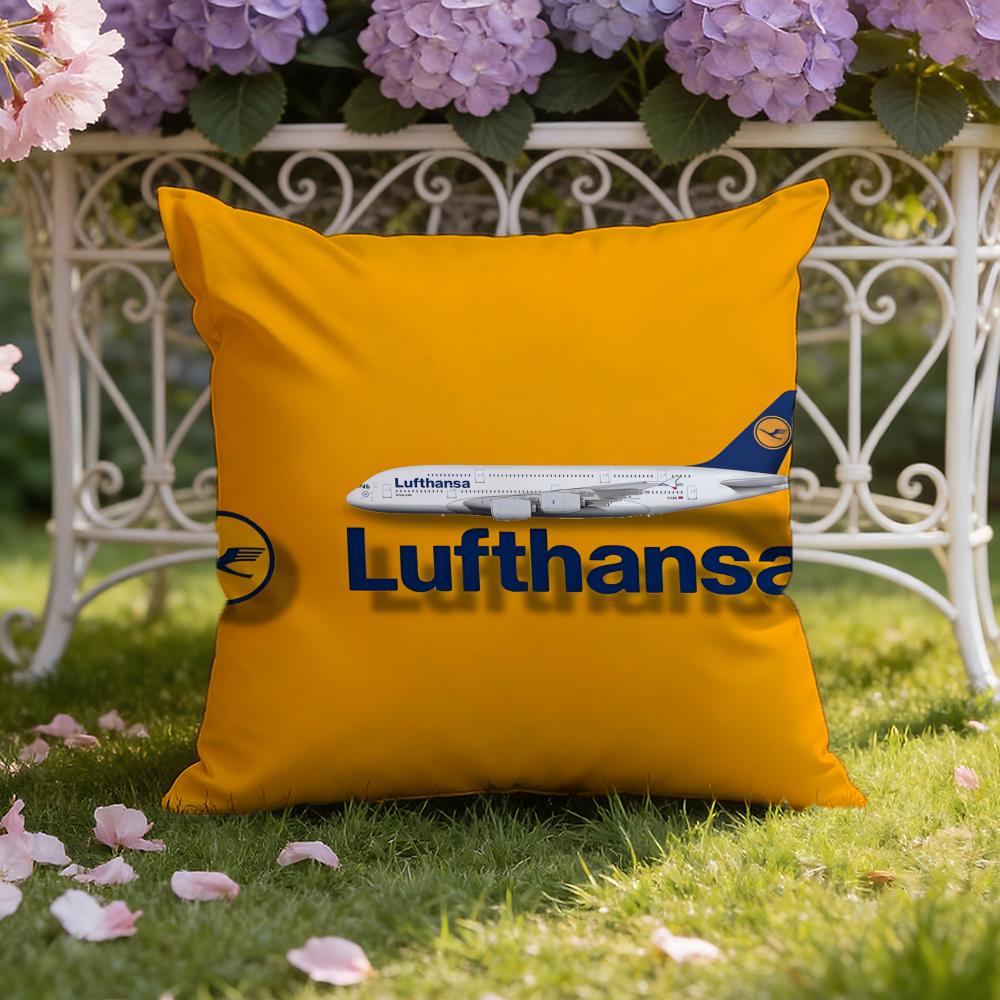 Подушка для путешествий L-Lufthansa Чехол для подушки Домашний и автомобильный Двухцелевой чехол для подушки: Двусторонняя конструкция для максимального комфорта
