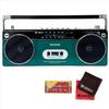 Aiwa Audio-G RCP2 Cassette Player, Green, GAA4-RCP0002(GN), Includes 4 D Batteries and 2 Cleaning Cloths