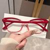 Elegant Cat Eye Reading Glasses for Women - Chic Color Block Frame Clear Lens Fashionable Computer Screen Presbyopia  1.0 To 4.0