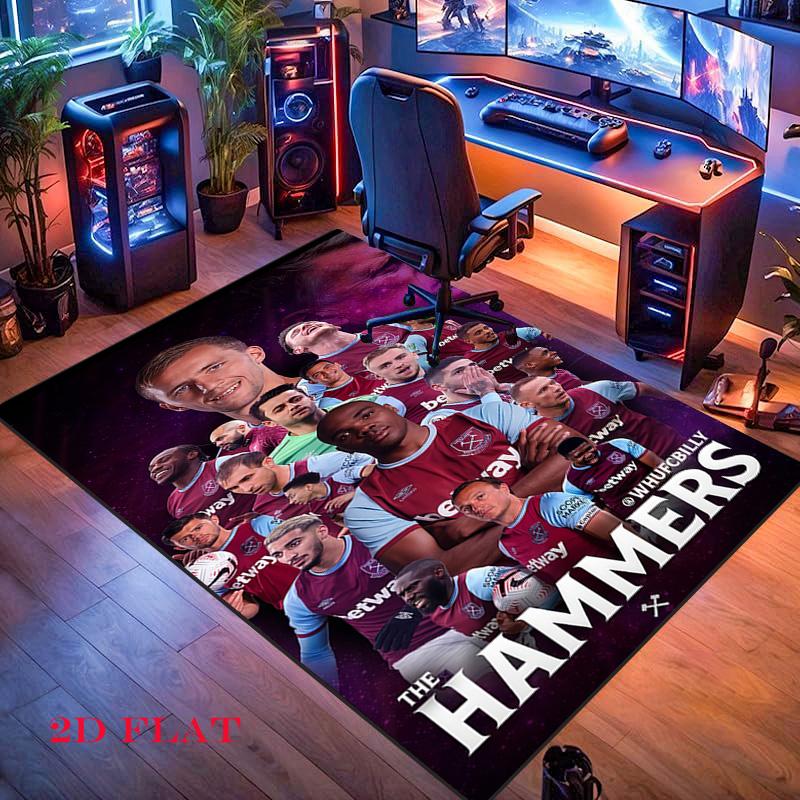 West Ham United Carpet Rug for Living Room Bedroom Home Sofa Decoration,Kids play Nonslip Floor Mat