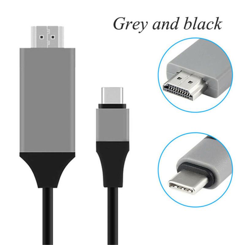 Кабель-адаптер USB Type-C к HDMI HDTV 4K 30 Гц высокой четкости для ПК, ноутбука, планшета, смартфона
