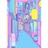 Classic Abstract Aesthetics Wall Art 80s Neon City Street Steam Wave HD Oil On Canvas Posters And Prints Home Bedroom Decor Gift