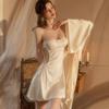 1011 new sexy pajamas women's pure desire wind with chest pad ice silk thin hollow suspender nightdress summer suit